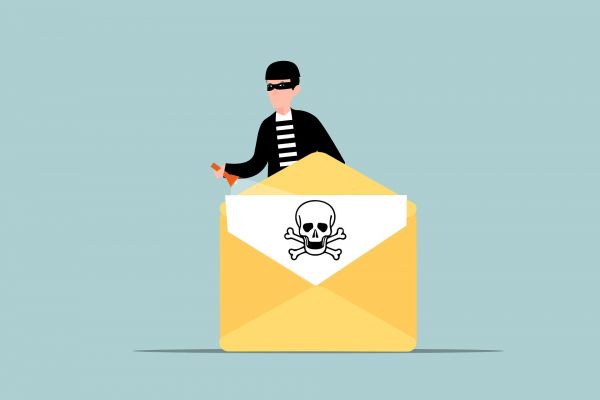 Free mail phishing scam vector